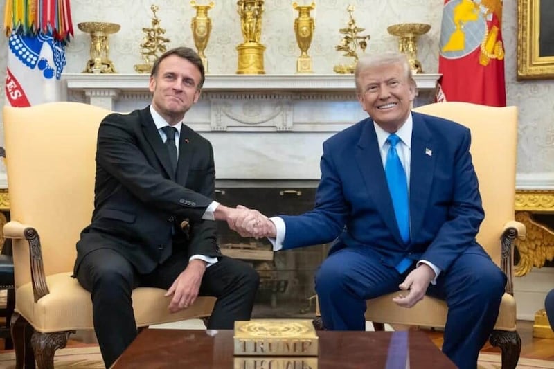 エマニュエル・マクロン大統領とドナルド・トランプ大統領（（ホワイトハウス公式サイトより）