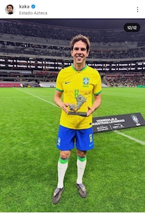 元サッカーブラジル代表レジェンド・カカ、13歳下美人妻と熱烈キスでラブラブ　「完璧なカップル」W杯観戦中