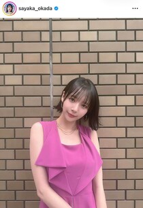 「役満ボディー」岡田紗佳、ピンクチャイナ服で色気にドキっ　「めっちゃめっちゃ可愛い」「神々しい美しさ」