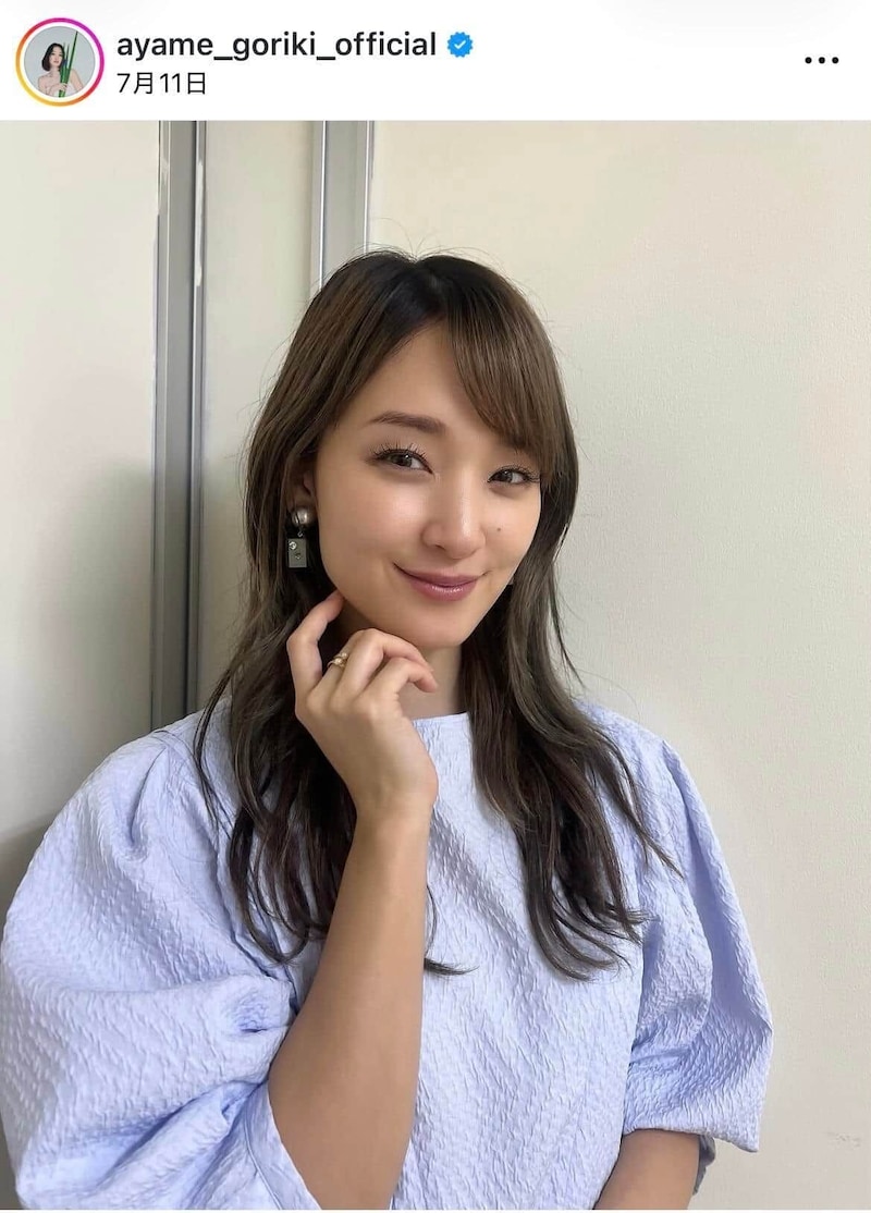 剛力彩芽さんのインスタグラム（＠ayame_goriki_official）より