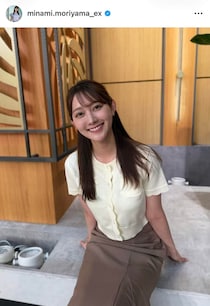 テレ朝・森山みなみアナ、さわやか水色ノースリ姿で神スタイル炸裂　「爽やかで可愛い」「最上級にお似合い」
