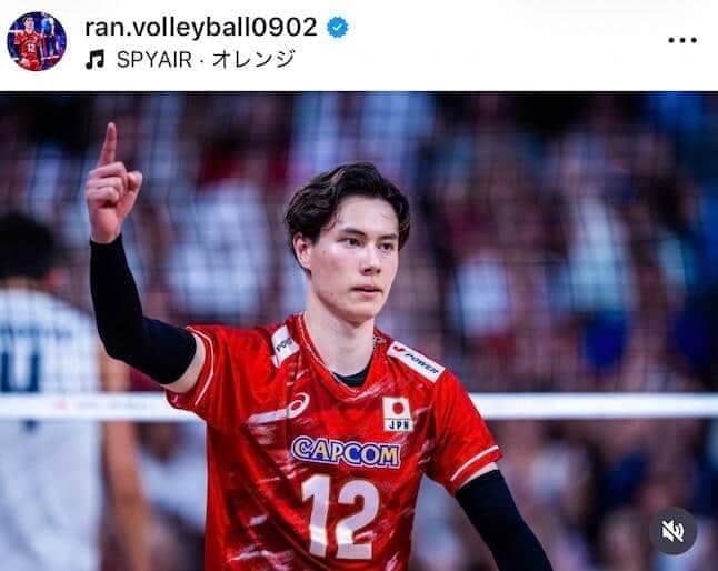 高橋藍選手のインスタグラム(@ran.volleyball0902)より