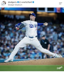 【ドジャース】スネル復帰戦で圧巻10奪三振、サイ・ヤング賞左腕が「才能を改めて印象付けた」地元メディア絶賛