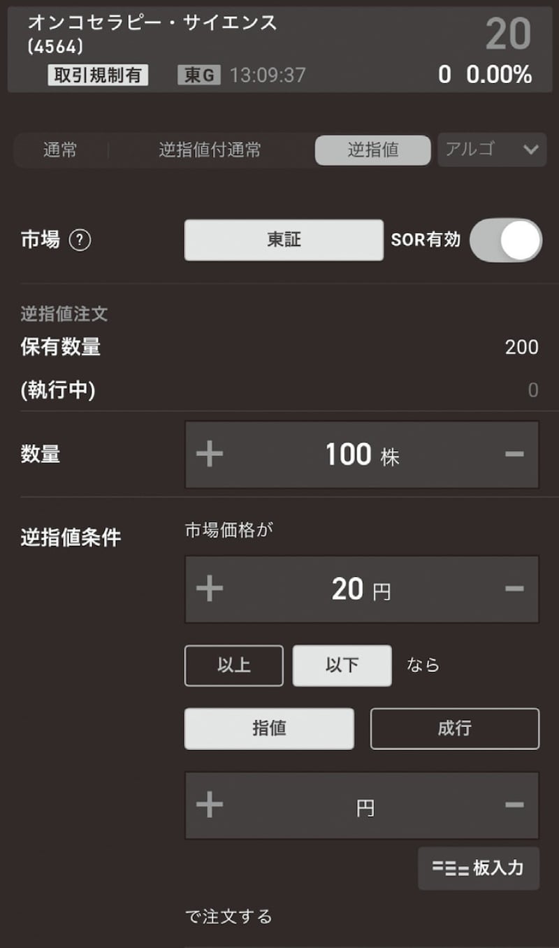 出典：『株をやるなら逆指値』（フォレスト出版）より抜粋