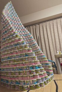 母が買い物から帰ったら→リビングに〝超巨大作品〟　息子たち＆夫の挑戦に1.9万人驚がく