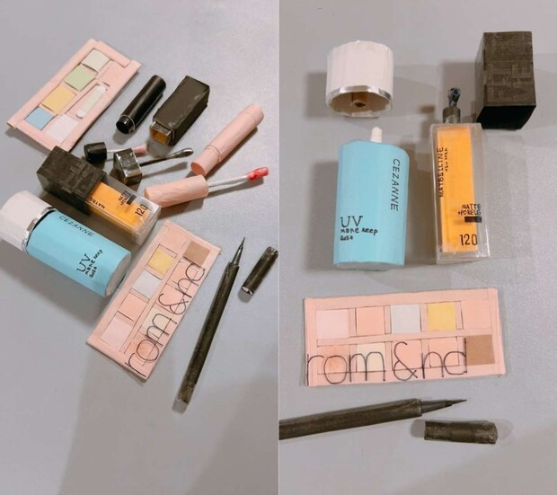 ダンボールコスメ! ん? ダンボール...?(画像はhirotaaaannさんの投稿より)