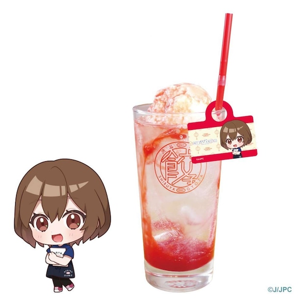 夜のクラゲは泳げない×渋谷餃子　コラボ「フルーツ香るノンアルカクテル」まひるのストロベリー（プレスリリースより）