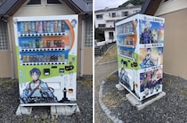 御前埼灯台役・川島零士さんが爽やかに語りかける　「みさきの広場」に燈の守り人〝おしゃべり自販機〟登場