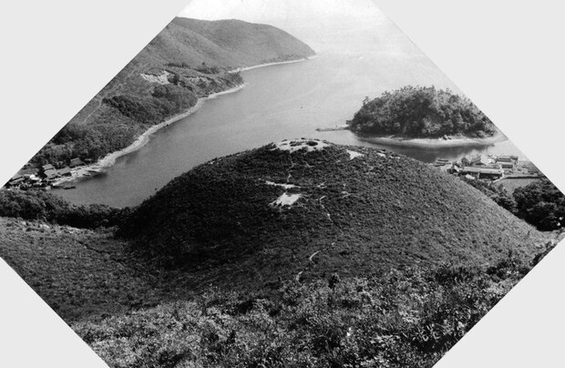 1960年（昭和35年）頃のみかんのへた山（画像提供：赤穂市教育委員会）