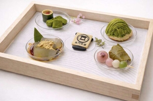 秋月 春の箱庭スイーツ　「黒門茶屋」（＠kuromonchaya）の投稿より