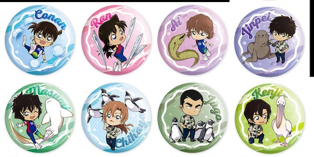 トレーディング缶バッジ(全8種・ランダム)【各440円】 提供:サンシャインシティ(C)青山剛昌/小学館・読売テレビ・TMS 1996