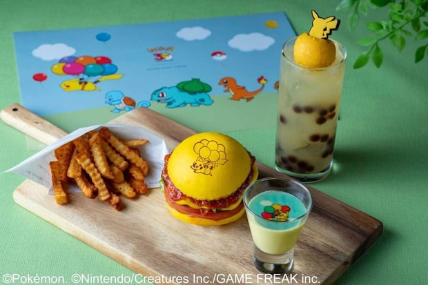 ピカチュウカラーのディナー（C)Pokémon. （C)Nintendo／Creatures Inc.／GAME FREAK inc.