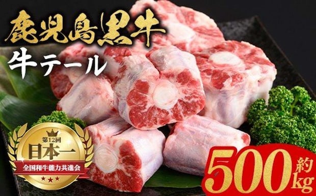 鹿児島県 肝付町「鹿児島黒牛 牛テール(約500g)」6000円（ふるさとチョイスより）