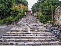 神社の険しい石段に挑戦した後期高齢者の私。途中で後悔していると、目の前に現れたのは（愛知県・男性）