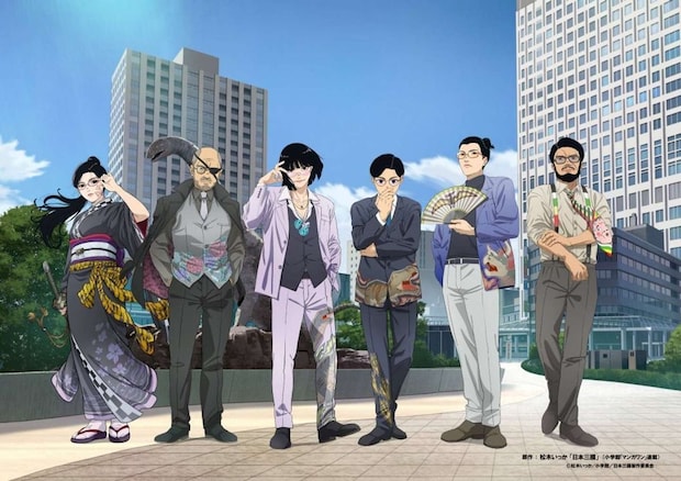 福井駅をバックにしたコラボビジュアルがあつい！（画像は福井市観光公式サイトより（C）松本いっか／小学館／日本三國政策委員会）
