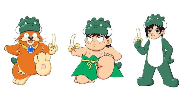 「熱川ばにお」モチーフの着ぐるみを着たキャラクターたち（実業之日本社のプレスリリースより）