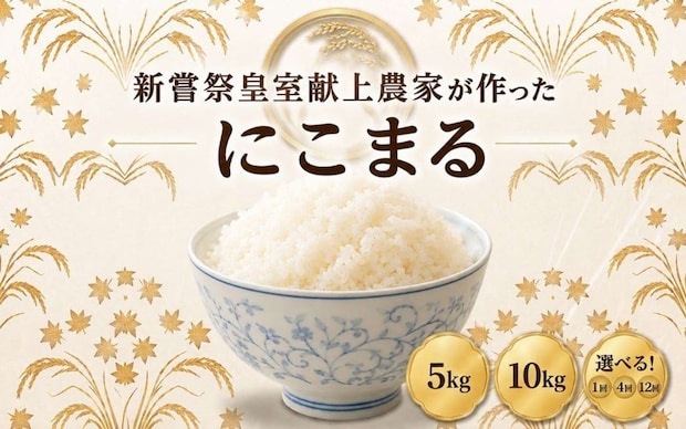 高知県 安芸市「にこまる 白米 選べる 5kg 10kg」13,000 円（ふるさとチョイスより）