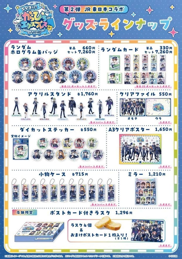 JR東日本×カラフルピーチ コラボグッズ