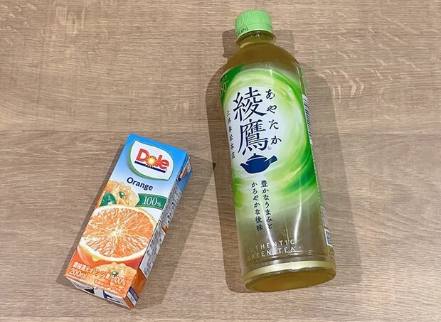 緑茶×オレンジジュース（撮影：grape編集部）