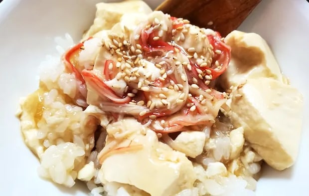 『５分であんかけ豆腐丼』の完成写真