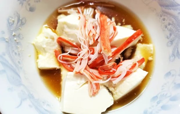 『５分であんかけ豆腐丼』を作る写真