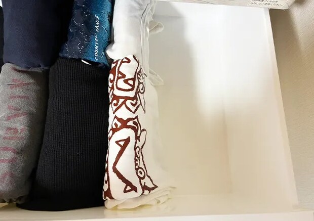 Tシャツのたたみ方（撮影：grape編集部）