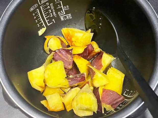 カンロ飴を使った大学芋のレシピ写真（撮影：grape編集部）