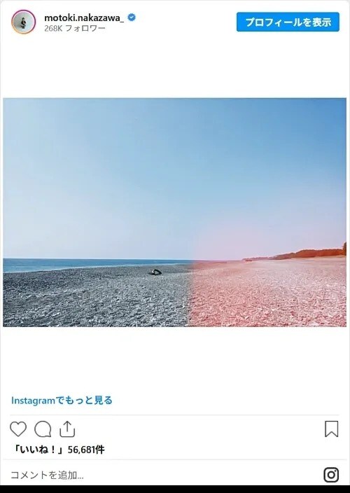 中沢 元紀さんのInstagram