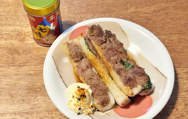 『ちくわのひき肉詰め』の完成写真（撮影：エニママ）