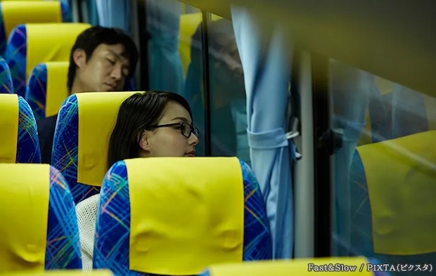 バス車内の写真