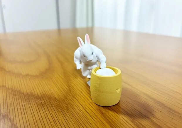 うさぎの餅つきんにくの写真（撮影:grape編集部）