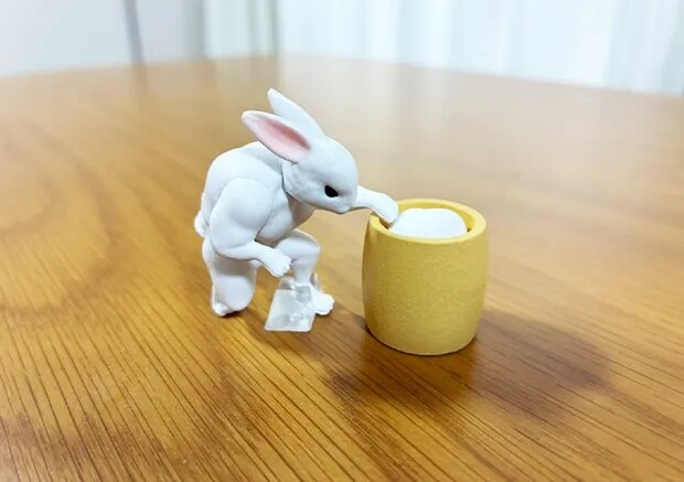 うさぎの餅つきんにくの写真（撮影:grape編集部）