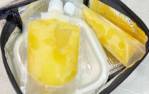 セリア『透明スパウトパウチ2枚入り』の使用写真（撮影：キジカク）