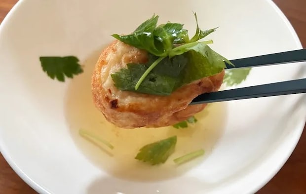 『冷凍たこ焼きの明石焼き風』の完成写真（撮影：エニママ）