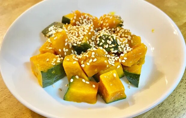 『やみつき！無限かぼちゃ』の完成写真（撮影：エニママ）