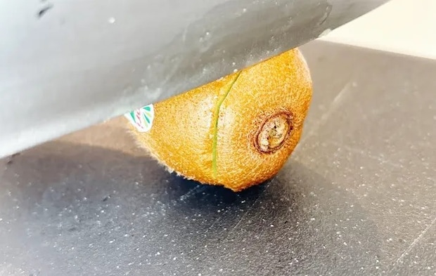 キウイフルーツを切る写真（撮影：キジカク）