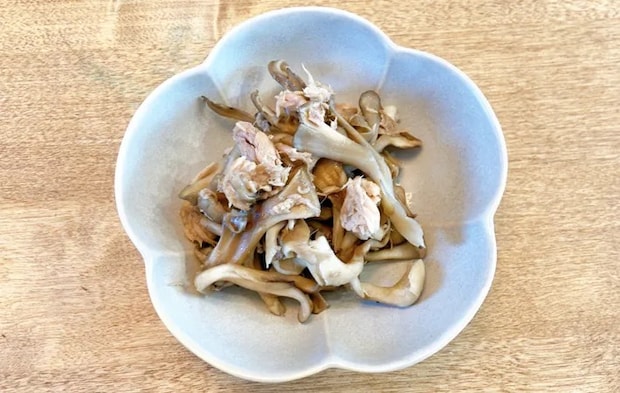 『やみつき！無限まいたけ』の完成写真（撮影：エニママ）