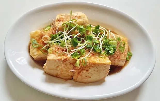 『豆腐ステーキ』の完成写真（撮影：エニママ）