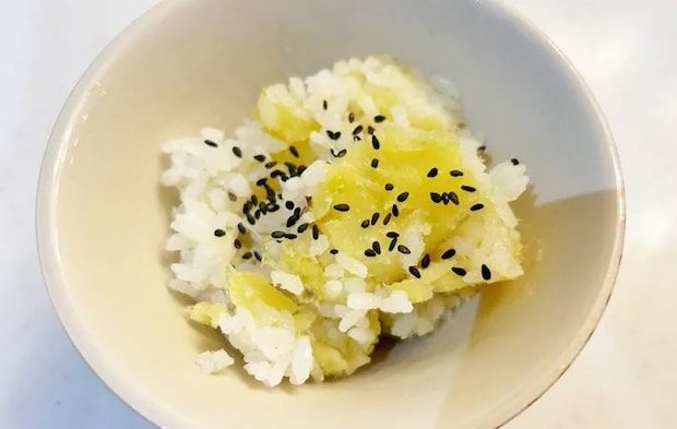 『さつまいもごはん』の完成写真（撮影：エニママ）