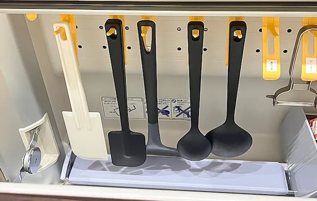 よく使う調理器具の収納写真（撮影：Classy Life）