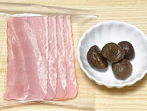 栗とベーコンの写真（撮影：grape編集部）