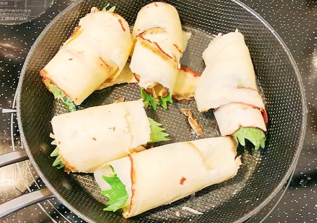 サツマイモと大葉（撮影：grape編集部）