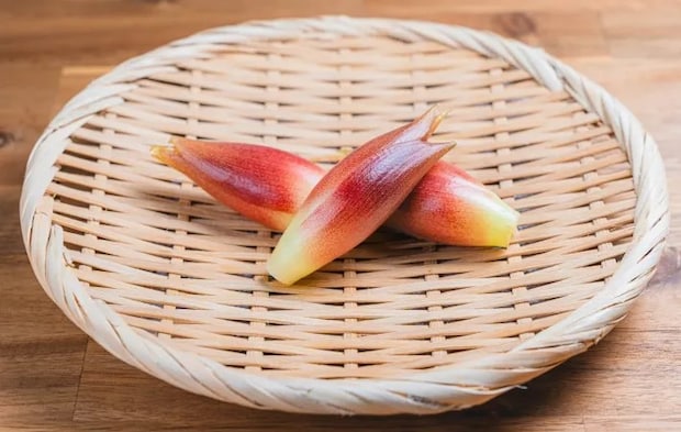 ザルにのったミョウガ