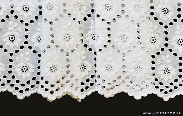 レースの布の写真