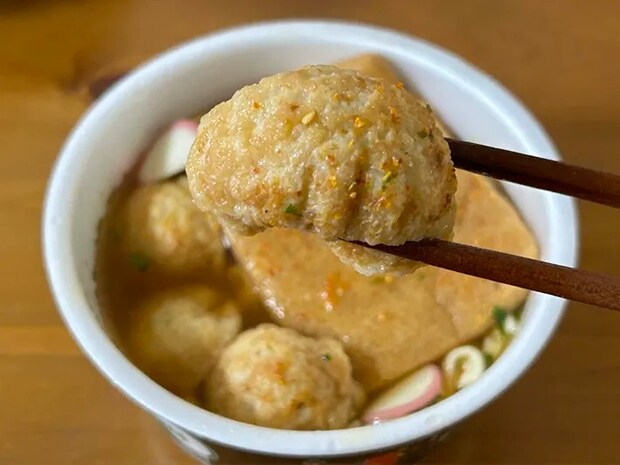 スープに浸かっていたたこ焼きの写真（撮影：grape編集部）