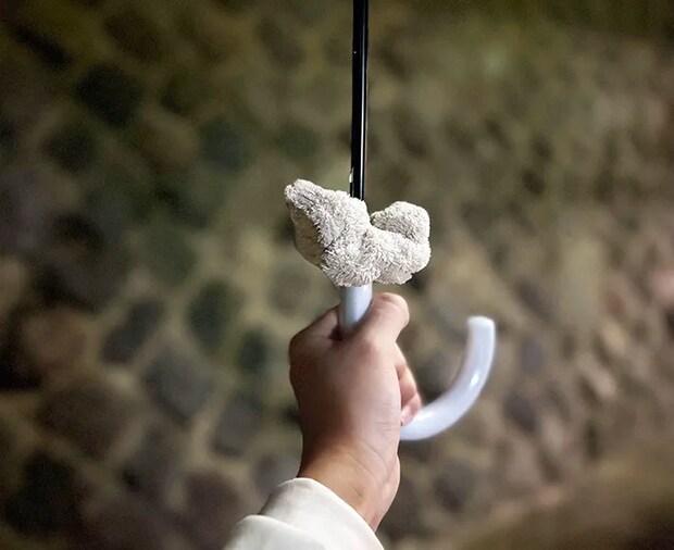 『傘用吸水シュシュ』の画像（撮影：grape編集部）