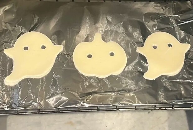 オーブントースターに並んだ餃子の皮の写真（撮影：grape編集部）