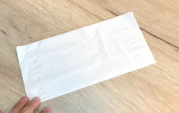 ティッシュでポテトチップスを食べる方法の写真（撮影：キジカク）