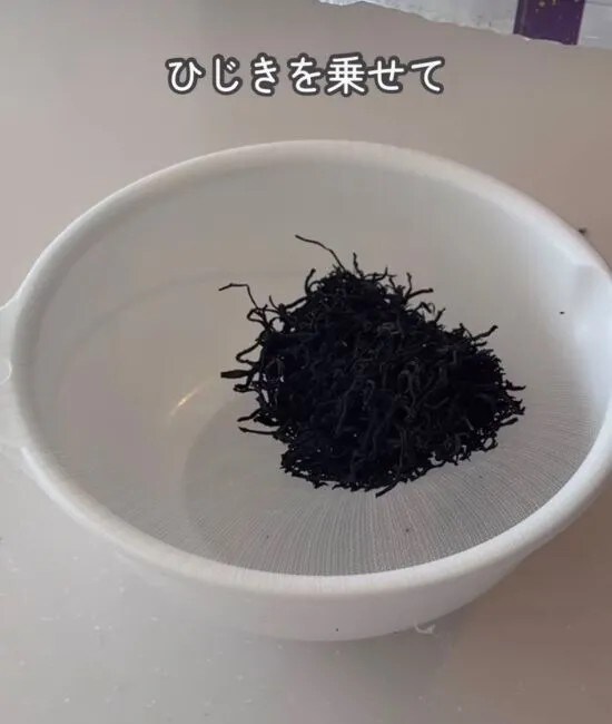 ネットの上のヒジキ