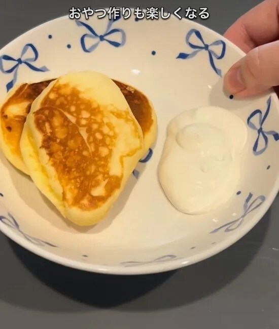 パンケーキとホイップ